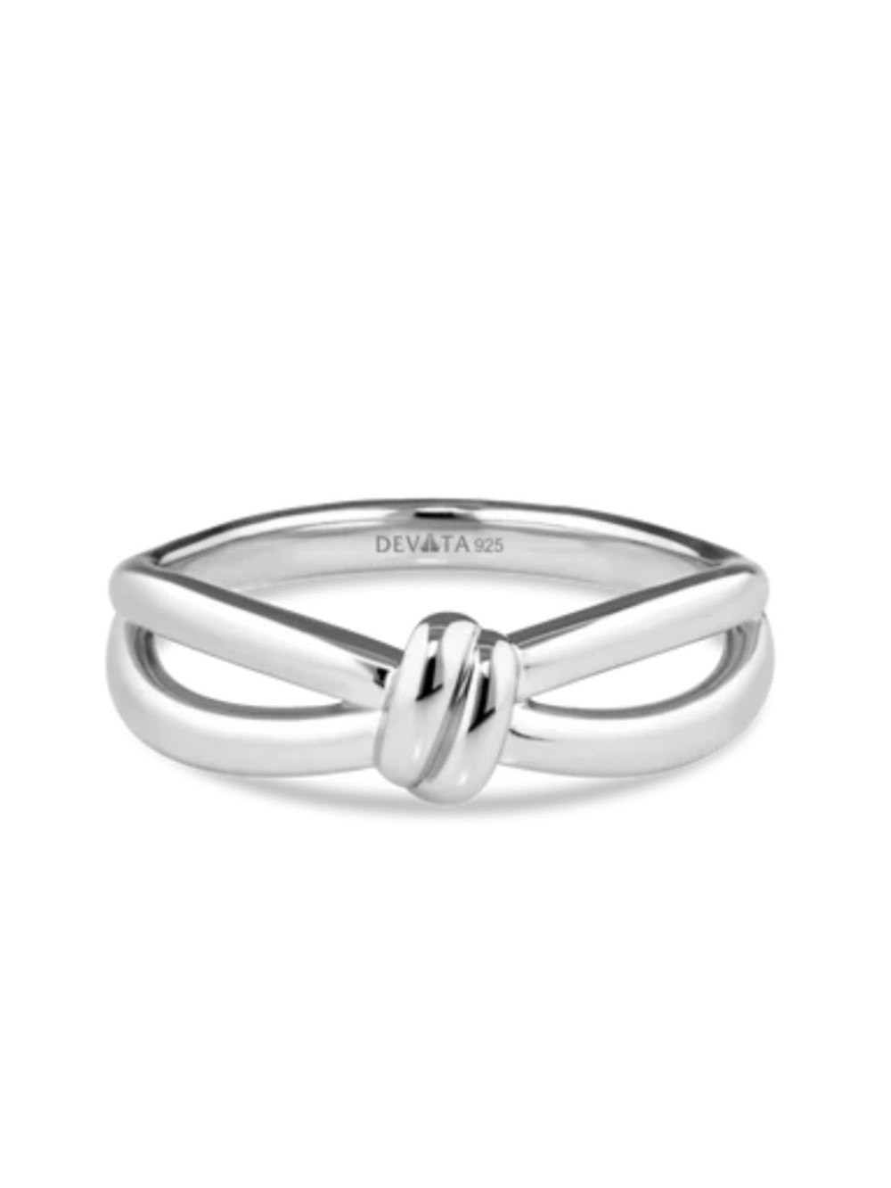 Devata Love Knot Sterling Silver Ring 7 New